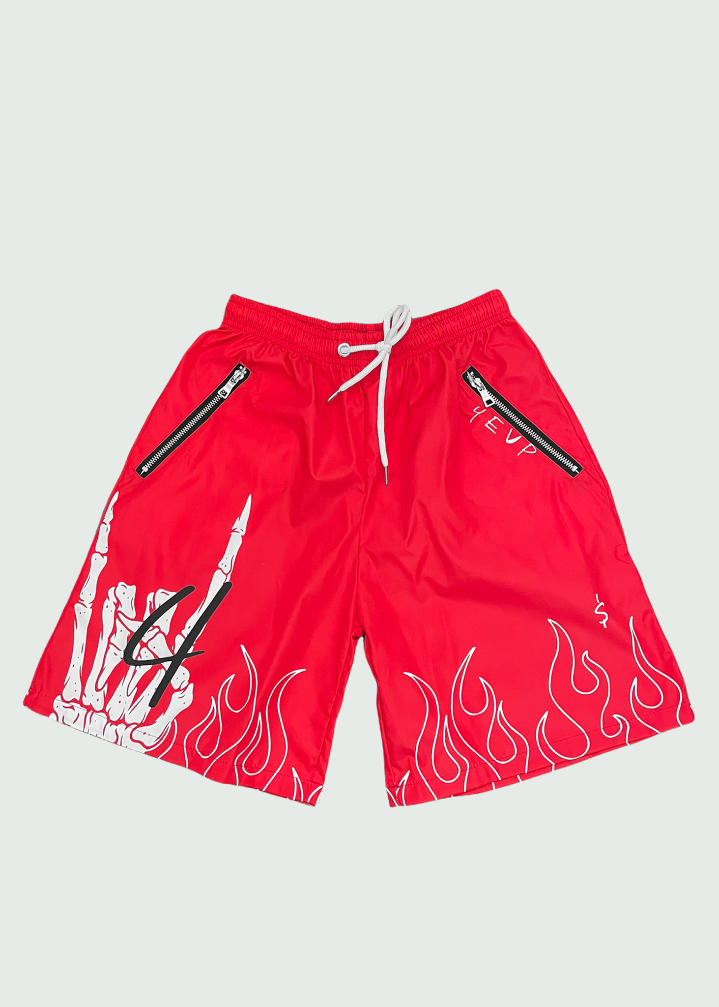 red-skeleton-shorts